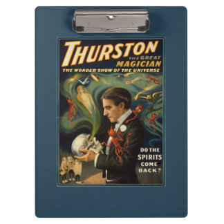 Carpeta De Pinza Thurston el gran mago que sostiene el cráneo