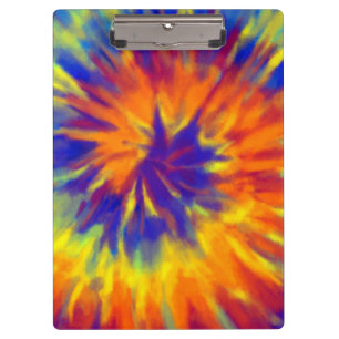 Carpeta De Pinza Tiedye Rainbow Spiral Hippie Tie Dye