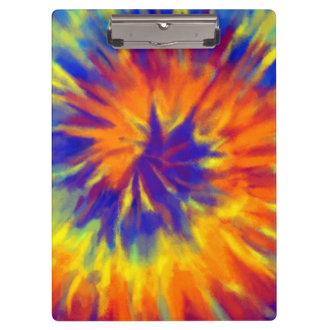 Carpeta De Pinza Tiedye Rainbow Spiral Hippie Tie Dye (Anverso)