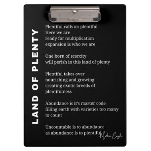 Carpeta De Pinza Tierra de abundancia poema de apoyo poema poético 
