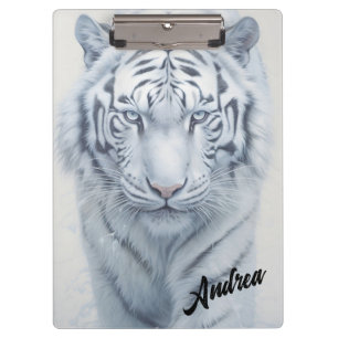 Carpeta De Pinza Tigre blanco