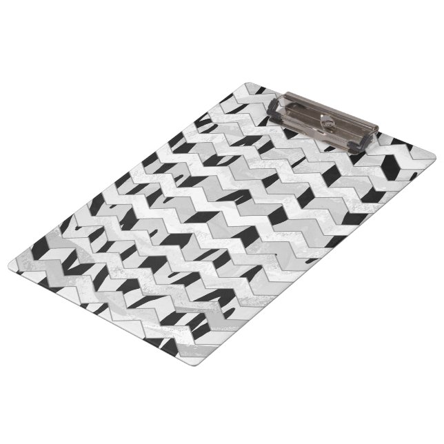 Carpeta De Pinza Tigre de Cheveron Impresión en blanco y negro (Angular)