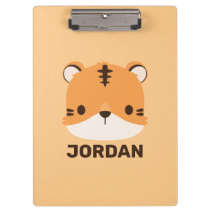 Carpeta De Pinza Tigre lindo con nombre personalizado