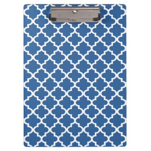 Carpeta De Pinza Tile marroquí azul brillante cobalto