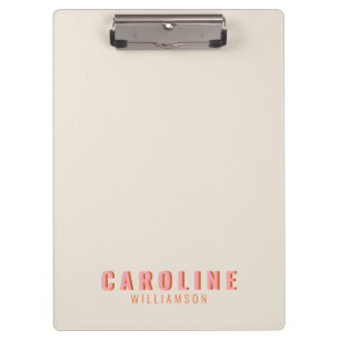 Carpeta De Pinza Tipografía Creativa Moderna Retro Rosa y Naranja