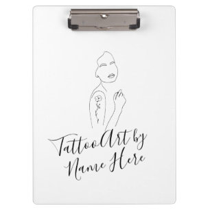 Carpeta De Pinza tipografía de script de estudio de arte de tatuaje