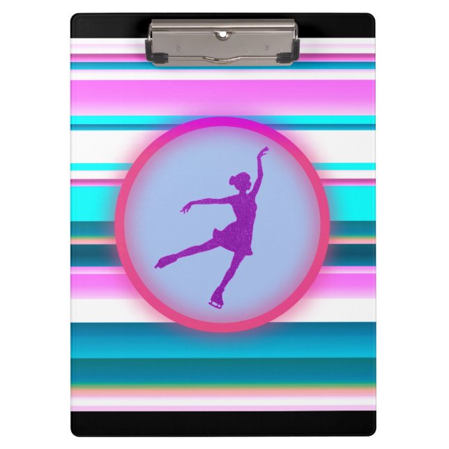 Carpeta De Pinza Tiras de patinaje artístico de chicas (Anverso)