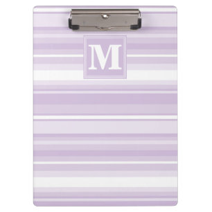 Carpeta De Pinza Tiras moradas monogramo