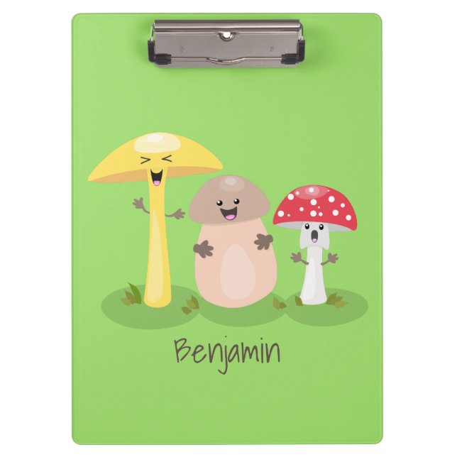 Carpeta De Pinza Toadstool de hongos de hongo de kawaii (Anverso)