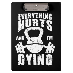 Carpeta De Pinza Todo duele y estoy muriendo - Divertido entrenamie