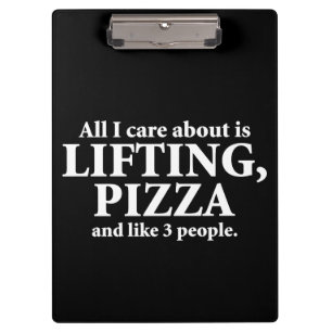 Carpeta De Pinza Todo Lo Que Me Importa Es Levantar Y Pizza - Gimna
