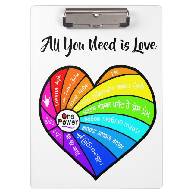 Carpeta De Pinza Todo lo que necesitas es amor (Anverso)