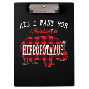 Carpeta De Pinza Todo Lo Que Quiero Navidades Es Hippopótamo Gracio