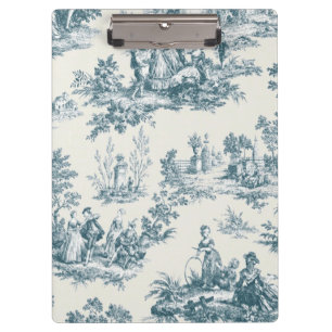 Carpeta De Pinza Toile de jouy sage verde elegante