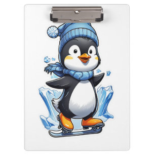 Carpeta De Pinza Toma de hielo en penguin de invierno