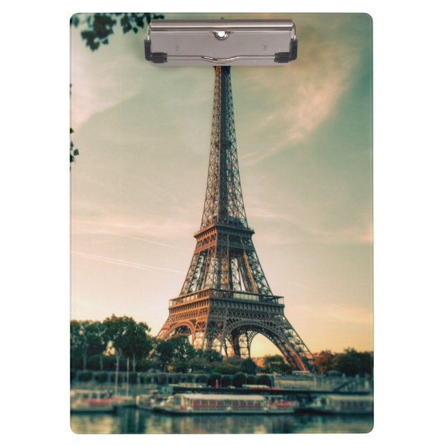 Carpeta De Pinza Torre Eiffel arrojar almohada (Anverso)