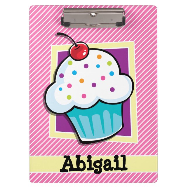 Carpeta De Pinza Torta en franjas rosadas y blancas (Anverso)