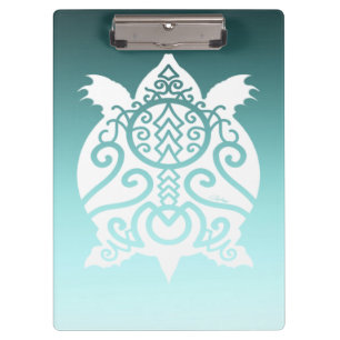 Carpeta De Pinza Tortuga de paro de silueta blanca