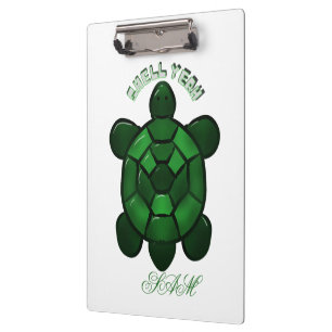 Carpeta De Pinza Tortuga linda personalizada y hecha a medida
