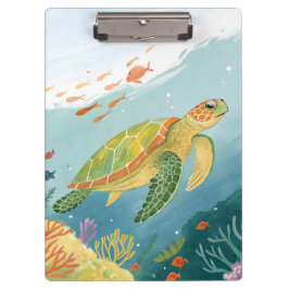 Carpeta De Pinza Tortuga pintada