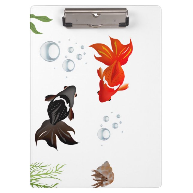 Carpeta De Pinza Tow cute koi fish play in water (Anverso)