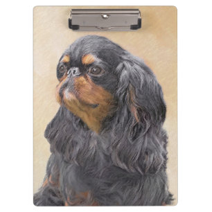 Carpeta De Pinza Toy English Spaniel Pintura Original Arte Animal