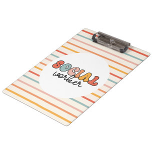Carpeta De Pinza Trabajador social retro