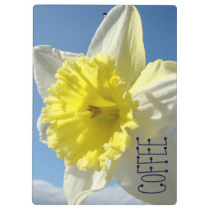 Carpeta De Pinza Trabajaré por tablones de café Flores Narciso
