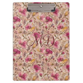 Carpeta De Pinza Trabajo Botánico de Punto de Floral Cottagecore Ro
