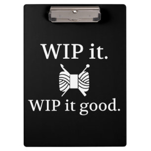 Carpeta De Pinza Trabajo en curso bueno ・ Crochet de Knit {Oscuro}