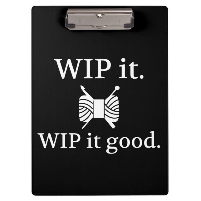 Carpeta De Pinza Trabajo en curso bueno ・ Crochet de Knit {Oscuro} (Anverso)