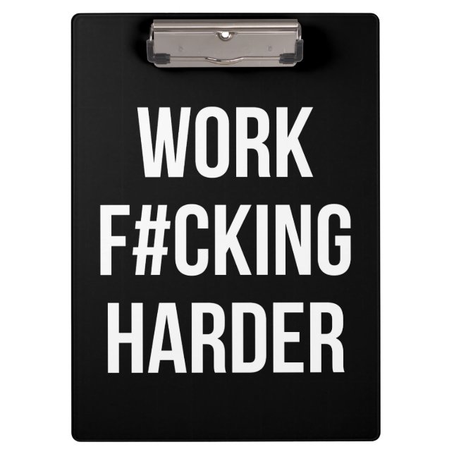Carpeta De Pinza Trabajo F#cking Harder - Motivación de entrenamien (Anverso)