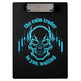 Carpeta De Pinza Trade Motivation | Skull | Calm Trader