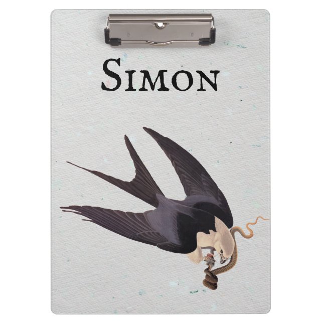 Carpeta De Pinza Tragar el halcón de cola con el Audubon de la vend (Anverso)