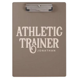 Carpeta De Pinza Trainer atlético de nombre personalizado