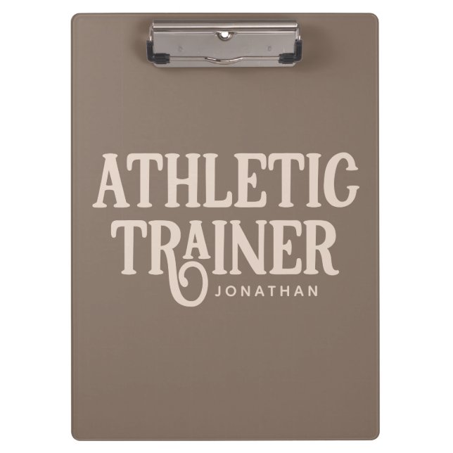 Carpeta De Pinza Trainer atlético de nombre personalizado (Anverso)