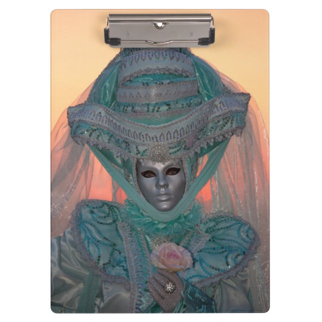 Carpeta De Pinza Traje de Carnaval Azul, Venecia (Anverso)