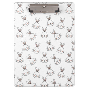 Carpeta De Pinza Trama de conejitos blancos de Pascua