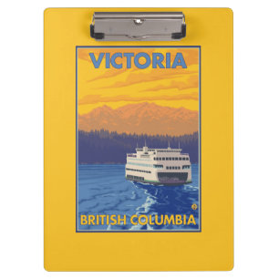 Carpeta De Pinza Transbordador y montañas - Victoria, A.C. Canadá