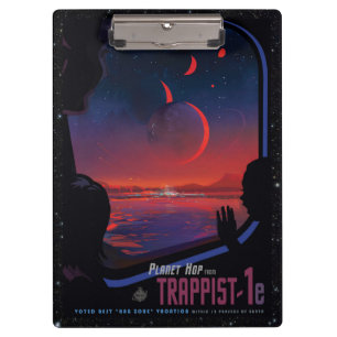 Carpeta De Pinza TRAPPIST-1 System Planet 1e turismo espacial retro