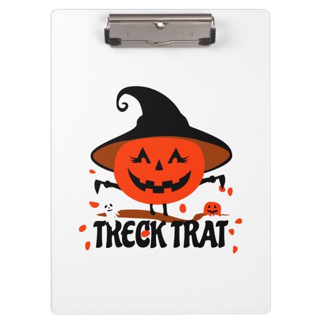 Carpeta De Pinza Treck Trat Pumpkin Sonriente (Anverso)