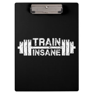 Carpeta De Pinza Tren loco - Barbell, Gym, Workout Inspirador