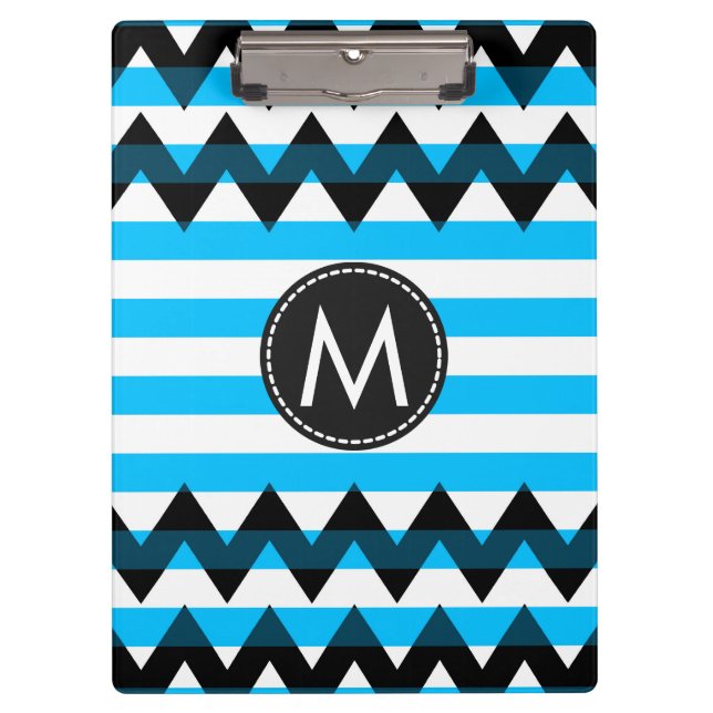 Carpeta De Pinza Trendy Chic Chevron Stripes Pattern #10 (Anverso)