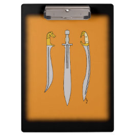 Carpeta De Pinza Tres antiguas espadas griegas