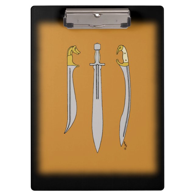 Carpeta De Pinza Tres antiguas espadas griegas (Anverso)