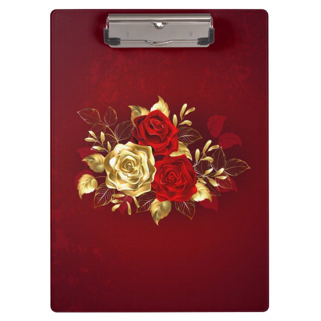 Carpeta De Pinza Tres Rosas Joyas (Anverso)
