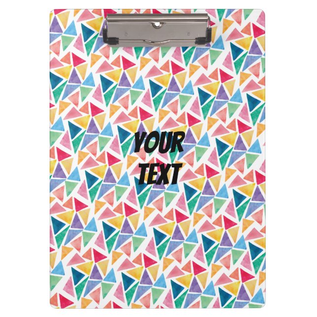 Carpeta De Pinza Triángulo colorido moderno (Anverso)
