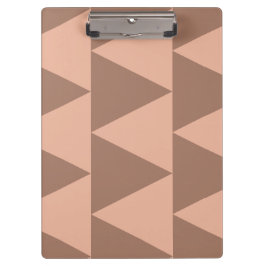 Carpeta De Pinza Triángulos geométricos grandes Mocha Mousse Dusty 