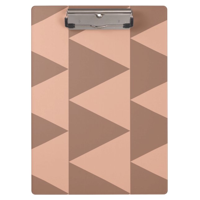 Carpeta De Pinza Triángulos geométricos grandes Mocha Mousse Dusty  (Anverso)