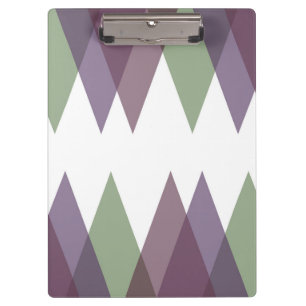 Carpeta De Pinza Triángulos malvas y verdes